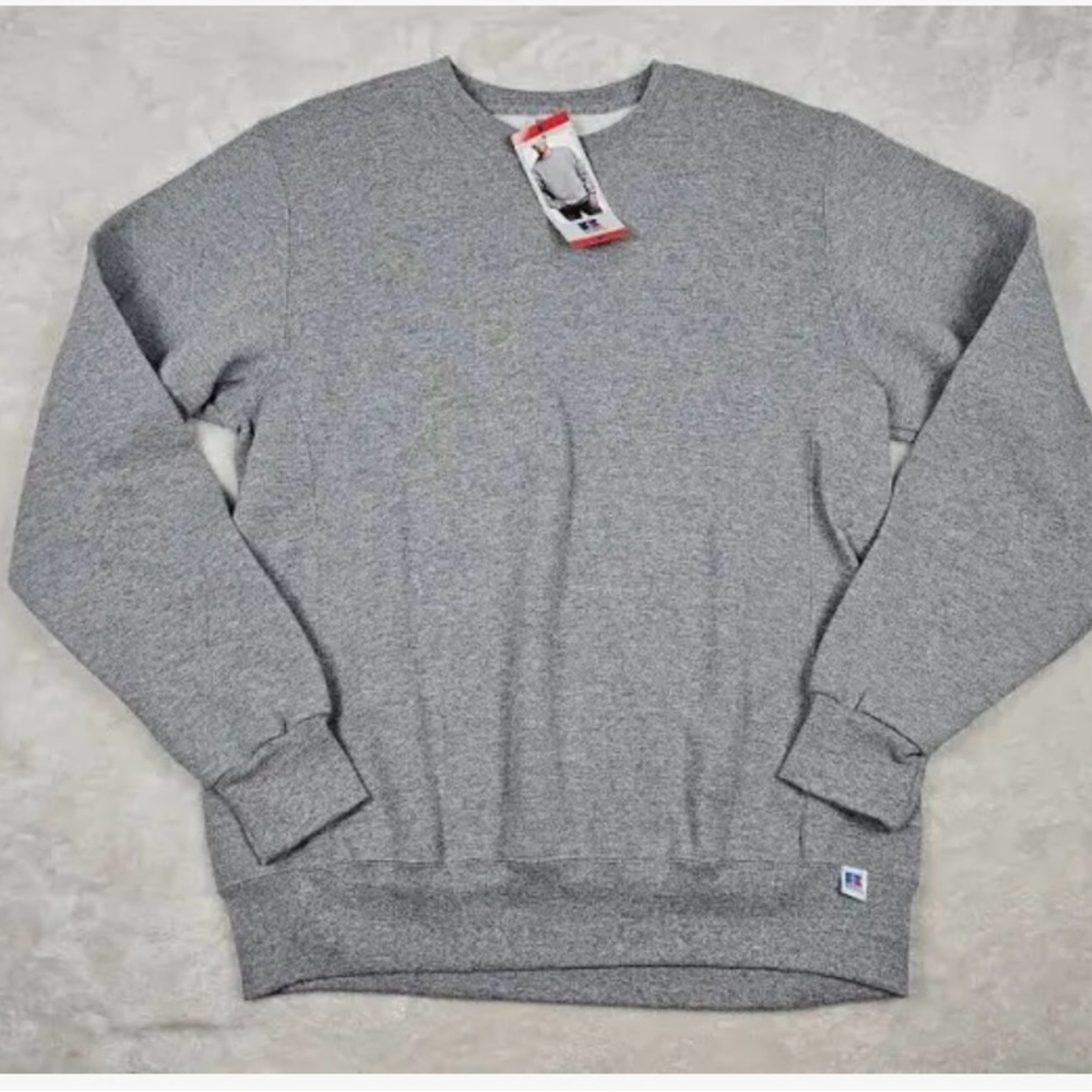 Russell Sweatshirt Adult  XXL Gray Blank Fleece Crew Neck